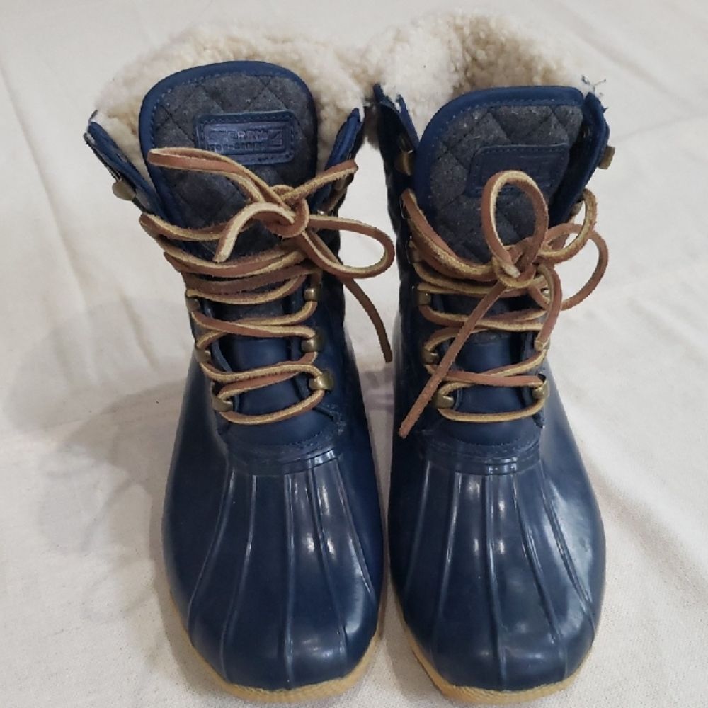 Sperry Top-sider for J. Crew Boot Womens 7 Wool Shearling Duck Boot Warm Cozy